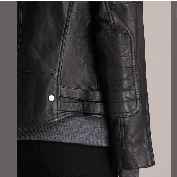 All saints papin genuine leather jacket US2 - Picture 6 of 8